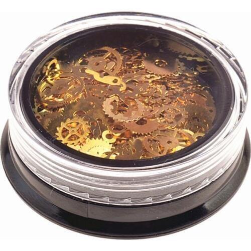 2 Box Mini Mixed Steampunk Cogs Gear Clock Charm UV Frame Resin Jewelry Fillings