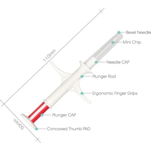 20pcs/pack 1.4*8mm Animal Microchip Injector Rfid Transponder Syringe