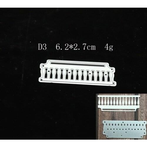 2021 Fence Metal Cutting Dies DIY Scrapbooking Paper Photo Album Crafts Knife Mould Cards Embossing Mold Stencils for Decor