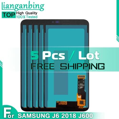 5 Pieces/Lot Copy OLED LCDs Display For SAMSUNG Galaxy J600 J6 2018 J600F 5.6 Inch Touch Screen Digitizer Assembly Replacement