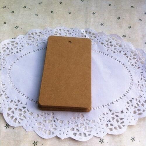 500PCS Kraft Paper Hang Tags 100X60mm ,Price Labels,Clothing tag