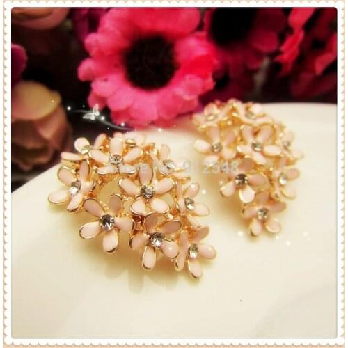 AL729104,28mm*20mm flowers rhinestone buttons,DIY hair ornaments handmade bow,Rhinestone faceplate diamond clasp