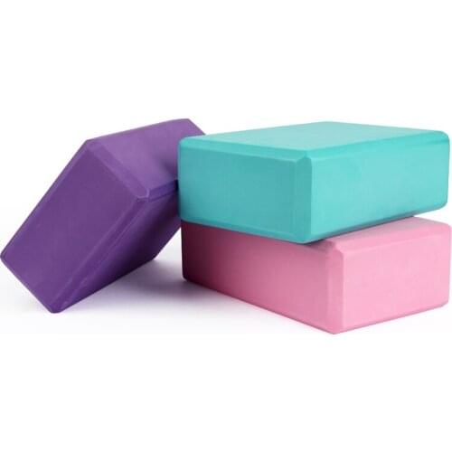 EVA Yoga Brick Fitness Foam Block SIngle/Double Color Yoga Blocks Female Gym Training Aids Accessories