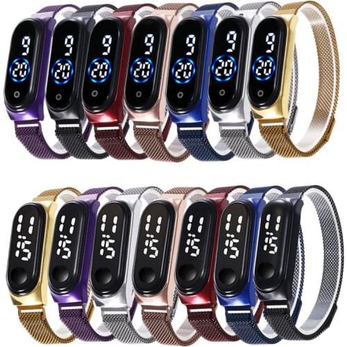 Fashion Women Watches Magnetic Lodestone Bracelet Waterproof Touch Digital Wristwatch for Ladies Watch Montre Femme Relogio