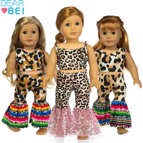 D&B doll clothes beautiful summer clothes pants suit leopard serie other doll accessories suitable for 43 CM 18 inch dolls girls