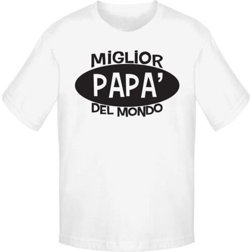T-SHIRT MIGLIOR DEL MONDO MAGLIA UOMO SHIRT JERSEY BIANCA Cartoon t shirt men Unisex New Fashion tshirt Loose Size