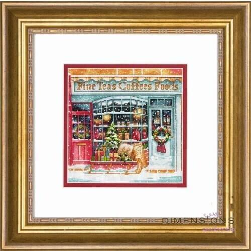 Higher quality cotton threads Counted Cross Stitch Kit Coffee Shoppe Shop Fine Teas Coffees Foods dim 08973 70-08973