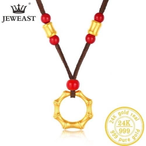 JLZB 24K Pure Gold Pendant Real AU 999 Solid Gold Charm Beautiful Trendy Classic Party Fine Jewelry Hot Sell New 2020