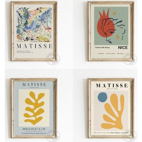 Henri Matisse Landscape At Collioure Canvas Painting Exhibition Poster, Cut-Outs Geometry Pattern Art Prints, Modern Home Decor