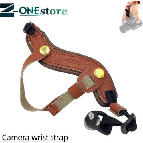 Leather Camera Hand Grip Wrist Strap for Olympus Canon Sony Pentax Fujifilm Nikon Z7 Z6 D850 D810 D7500 D750 D500 D4 D5 Camera