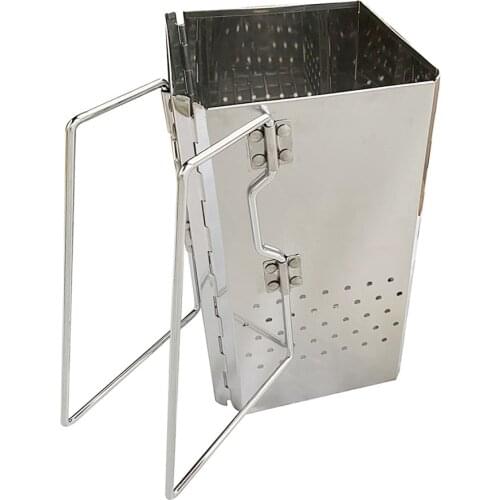 Square Firewood Stoves Carbon Furnace Mini Firewood Stoves BBQ Folding Barbecue For Camping Portable Stoves Folding Grill