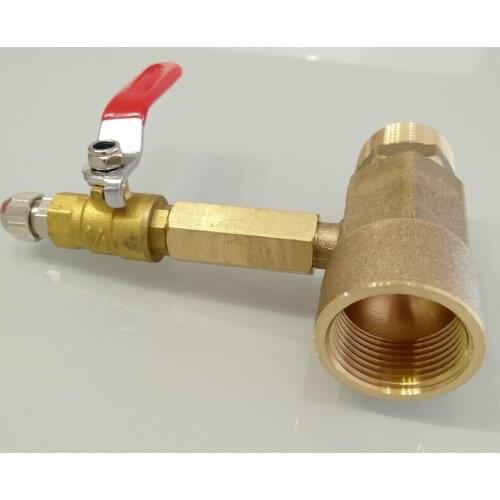 Brass copper ball valves with 1/4" check value one-way value proportional foam liquid mixer for fire extinguish box accessories