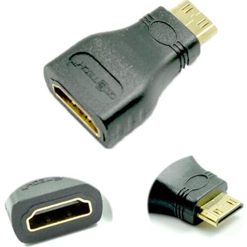 Mini HDMI to standard HDMI Conversion head big turn small mobile phone camera TV universal