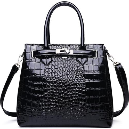Fashion Crocodile Pattern Ladies Buckle Handbags 2020 Luxury Handbag Women Bags Designer Large Capacity Women Shoulder Briefcase