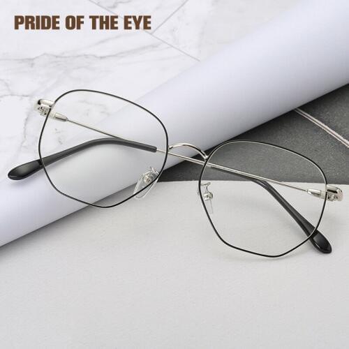 Fashion Polygon Geometry Type Unique Blue Ray Radiation Blocking Spectacles Anti Blue Ray Glasses for Men Women Computer User