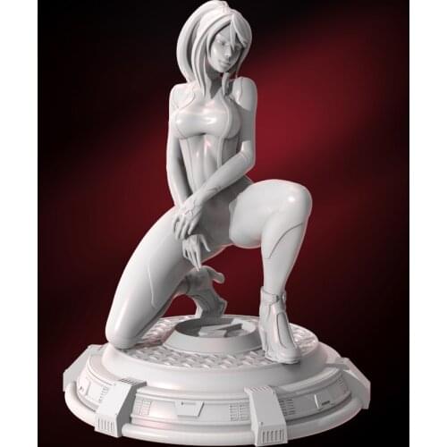 60mm Resin Model Kits Space Girl Soldier Unpainted No Color RW-172