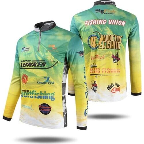 2020 New Fishing Shirt Long Sleeve Clothing Sun Uv Protection Spf 50+ Breathable Quick Dry Jersey Outdoor Fishing T-shirt