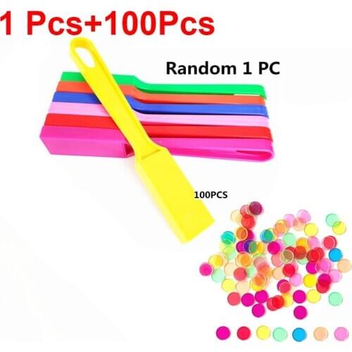 Montessori Learning Toys Magnetic Stick Wand Set With Transparent Color Counting Chips With Metal Loop