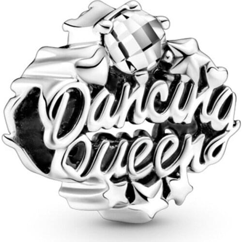 Original Openwork Dancing Queen With Crystal Beads Fit 925 Sterling Silver Charm Europe Bracelet Bangle Diy Jewelry