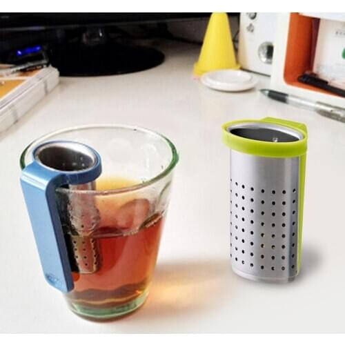 Portable Stainless Loose Steel Hanging Tea Leaves Infuser with Handle Drinkware Filter