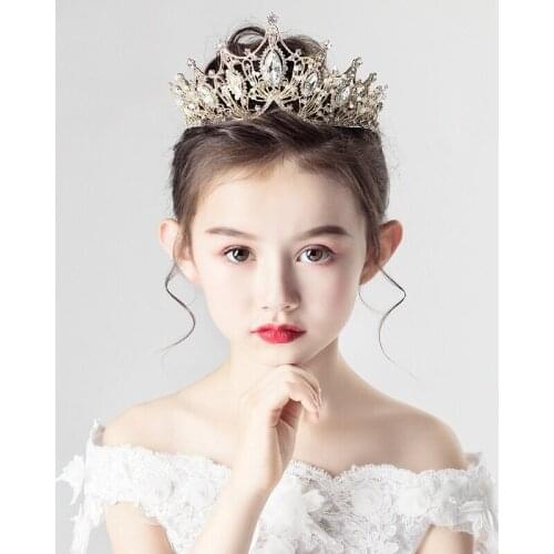Crystal Royal Queen King Tiaras Vintage Crowns Women Pageant Prom Diadem Hair Children Wedding Hair Jewelry Accessories