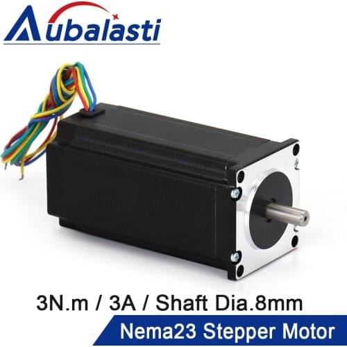 Aubalasti NEMA23 Stepper Motor 57x112mm 4-lead 3A 3N.m For 3D Printer for CNC Engraving Milling Machine