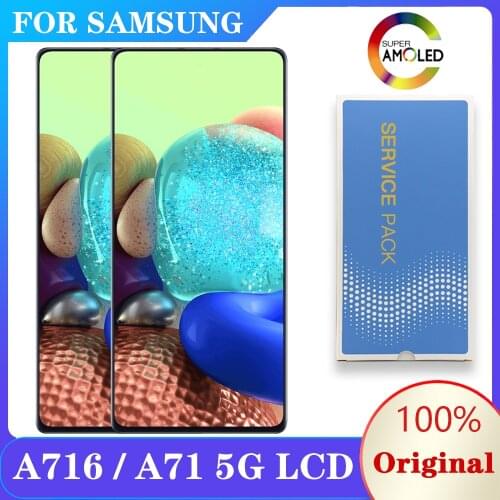 SUPER AMOLED 6.7" LCD with frame for SAMSUNG Galaxy A716 A71 5G A716F SM-A716F/DS Display Touch Screen Digitizer Assembly