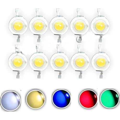 10pcs Real Full Watt CREE 1W 3W High Power LED lamp Bulb Diodes SMD 110-120LM LEDs Chip For 3W - 18W Spot light Downlight