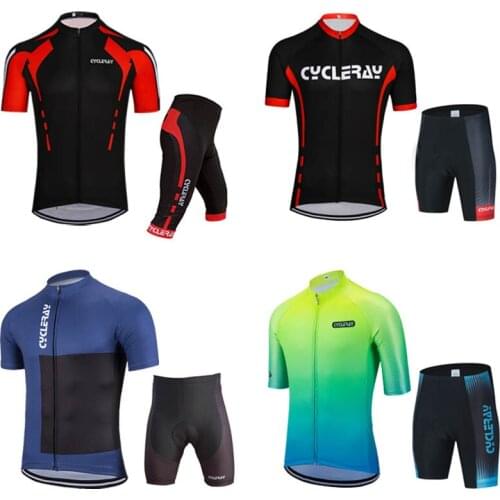CYCLERAY Cycling Jersey Set Bib Shorts Set 2021 Summer Mountain Bike Bicycle Suit Bicycle jersey