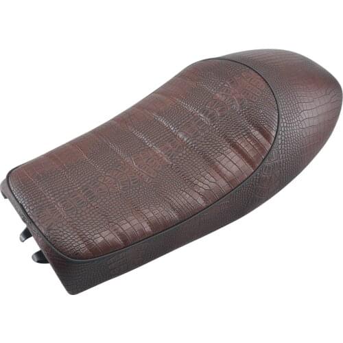 Motorbike Vintage Flat Seat Cafe Racer Seat PU Leather Saddle Cushion Flat Pan Retro Seat For Honda KAWASAKI YAMAHA BMW