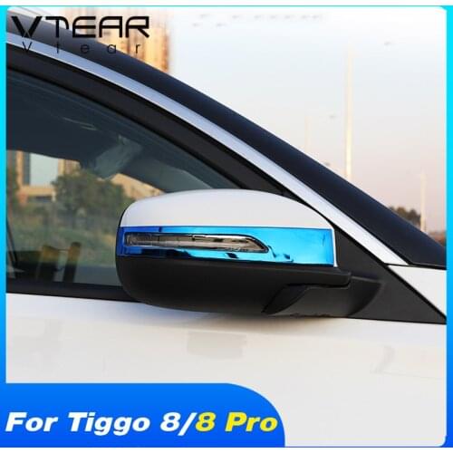 Vtear Car Exterior Anti-Scratch Decoration Rearview Mirror Cover Trim Accessories Frame Parts For Chery Tiggo 8/Tiggo 8 Pro 2021