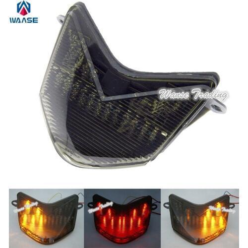 Waase Rear Tail Brake Turn Signals Integrated Led Light Smoke Lens For 2006 2007 KAWASAKI Ninja ZX10 ZX10R ZX-10R ZX1000