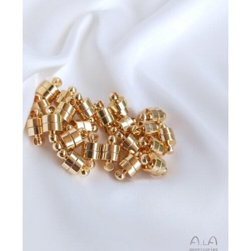 10PIECES 14k gold plated CLASP HOOK jewelry accessories copper MAGNET making DIY necklace FPPJ