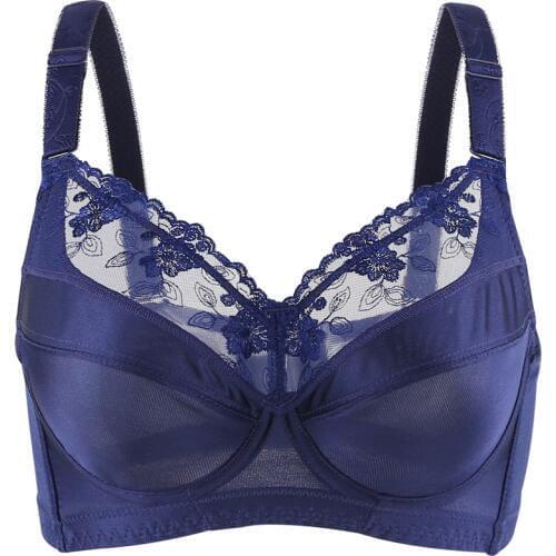 Womens Smooth Sexy Full Coverage Underwire Non Padded Bra 34 36 38 40 42 44 46 48 B C D E F G H