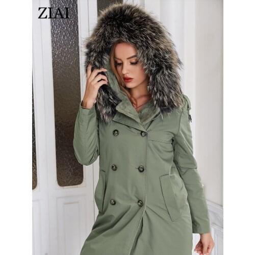 Ziai Women's Winter Parkas With Natural Fur