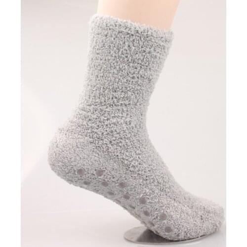 Mens Women winter home Sock Slippers Indoor Crochet slipper Floor socks shoes Adult Warm Thicken Plus Furry Slides Soft Slipper