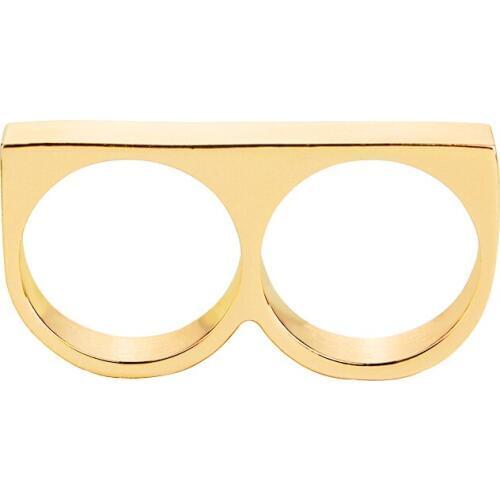 2019 Fashion Personality Ring Double Finger Ring Gold Silver Ring A Suit For The Best Gift Of The Party Ball