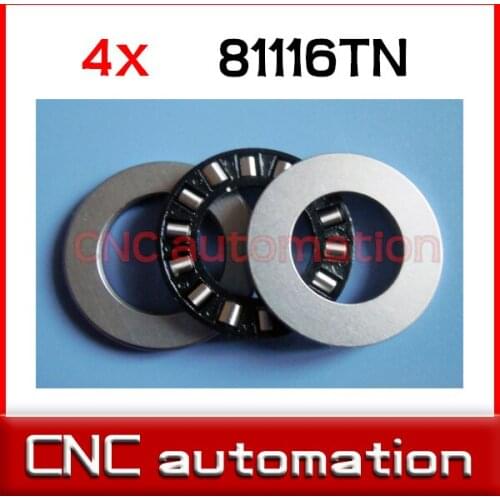 4pcs 81116 81116TN K81116TN GS81116 WS81116 81116-TN 80x105x19mm Quality Cylindrical Roller Thrust Bearing