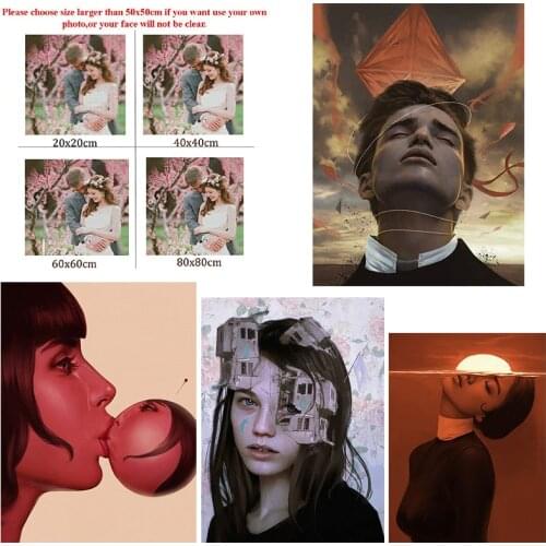 Diy Diamond Painting Custom Figure Painting Abstract Square Diamond Round Diamond Full Diamond Cross Stitc Mosaic Home Decora