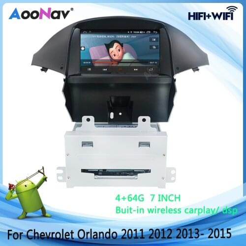 64GB ISP Screen Android 10 Car Radio For Chevrolet Orlando 2009 2010 2011 2012 GPS Navigation Stereo DVD Multimedia Player