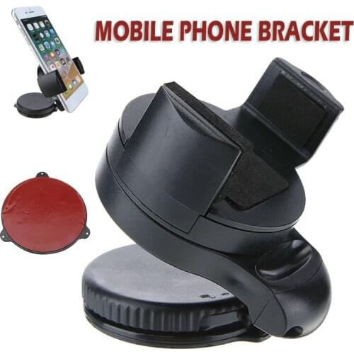 Car Windscreen Suction Cup Phone Mount Bracket 360 Degree Rotatable Mini Round Holder Stand Portable Universal Cell Phone Stand