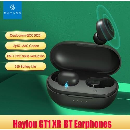 Haylou GT1 XR True Wireless Stereo BT5.0 Sports Earphones Qualcomm QCC3020 aptX+AAC Codec Sweatproof Voice Assistant Earbuds