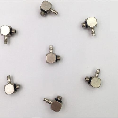 M-3ALU-4 Elbow Pneumatic Pipe Air Hose Quick Fitting Male Thread M3 M5 M6 - Tube 4mm 6mm Mini Barb Connector Brass M-5ALU-4