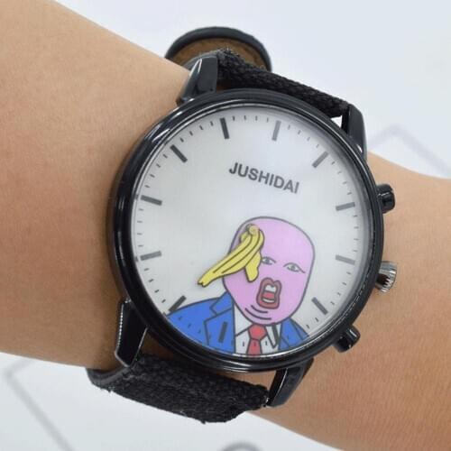 Quartz Watch Blames Trump non-mechanical Movement Canvas Watches Acrylic No Waterproof Gift For Children