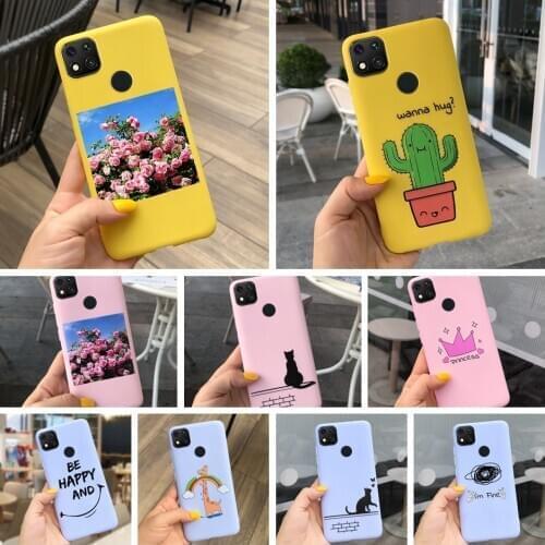 Cute Animal Flowers Soft Phone Case For Xiaomi Redmi 9C 9 C NFC Bumper Case Fundas Coque For Redmi 9c Redmi9C Back Cover 6.53"