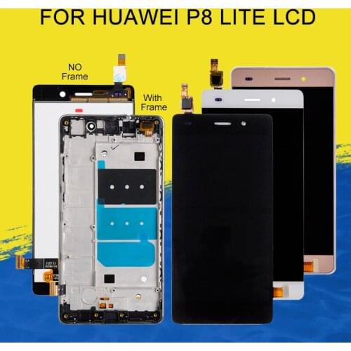 Catteny Discount For Huawei Ascend P8 Lite Lcd Touch Screen Digitizer Assembly ALE-L21 L04 L21 L23 L02 Display With Frame