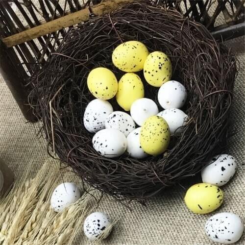 Baby kids children toys eggs dining room hall hotel restaurant store shop decor artificial simulation fake quail bird eggs model
