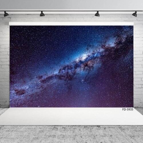 Starry Sky Space Photography Backdrop Vinyl Cloth Fond Photocall Background for Baby Children Portrait Photoshoot Photo Studio