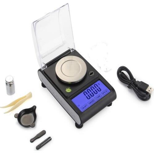 50g 0.001g Digital Electronic Scale 0.001g Precision Touch LCD Digital Jewelry Diamond Scale Laboratory Counting Weight Balance