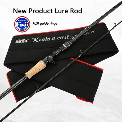 FUJI Parts Spinning Casting Fishing Rod 1.98M 2.1M 2.4M Lure Weight 10-30g MH Power Carbon Sea Rods With EVA + Cork Handle
